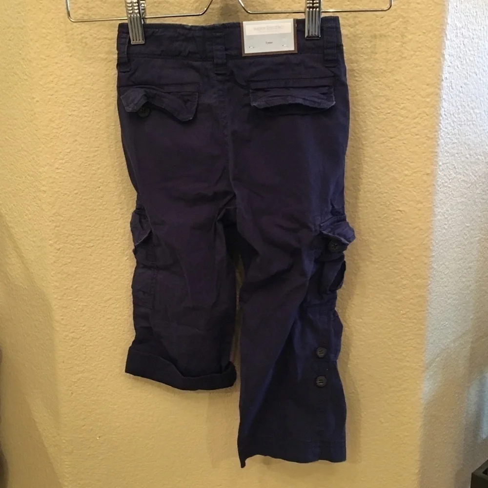 NWT~GAP Boys Toddler Navy Blue Cargo Pants Size 3 Yrs